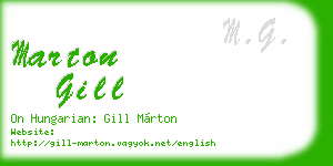 marton gill business card